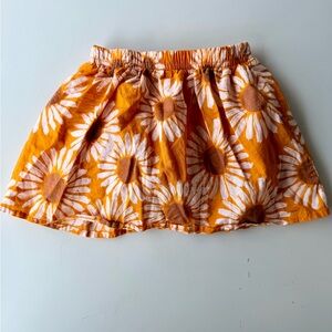 Carter's Orange Daisy Skater Skirt